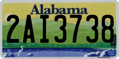 AL license plate 2AI3738