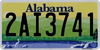 AL license plate 2AI3741