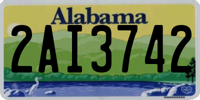 AL license plate 2AI3742