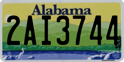 AL license plate 2AI3744
