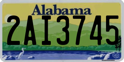 AL license plate 2AI3745