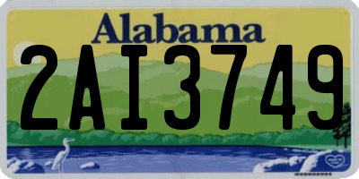 AL license plate 2AI3749