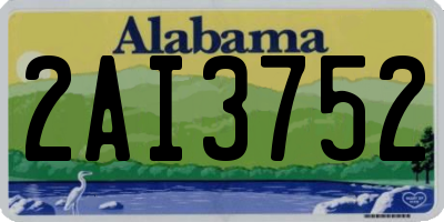 AL license plate 2AI3752
