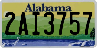 AL license plate 2AI3757