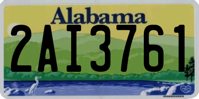 AL license plate 2AI3761