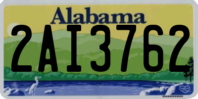 AL license plate 2AI3762