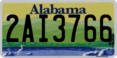 AL license plate 2AI3766