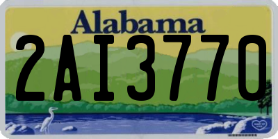 AL license plate 2AI3770