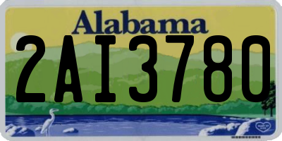 AL license plate 2AI3780