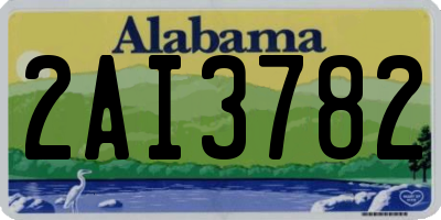 AL license plate 2AI3782