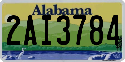 AL license plate 2AI3784
