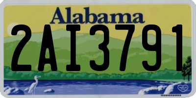AL license plate 2AI3791