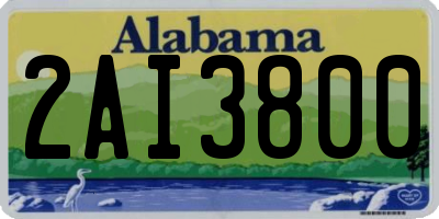AL license plate 2AI3800
