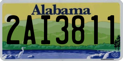 AL license plate 2AI3811