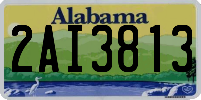 AL license plate 2AI3813