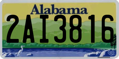 AL license plate 2AI3816