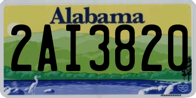 AL license plate 2AI3820