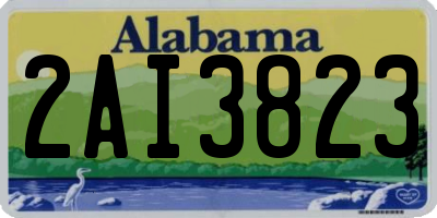 AL license plate 2AI3823