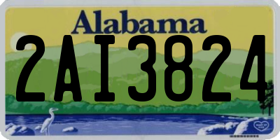 AL license plate 2AI3824