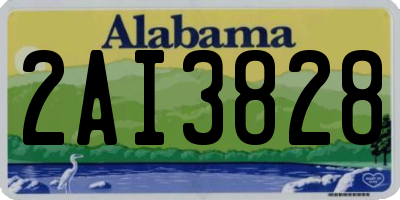 AL license plate 2AI3828