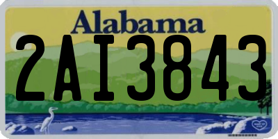 AL license plate 2AI3843