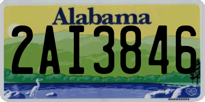AL license plate 2AI3846