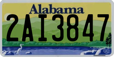 AL license plate 2AI3847