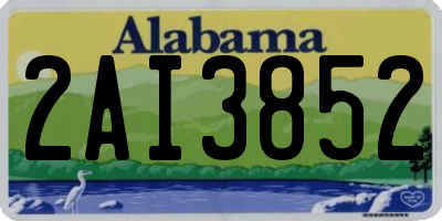 AL license plate 2AI3852