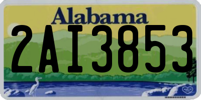 AL license plate 2AI3853