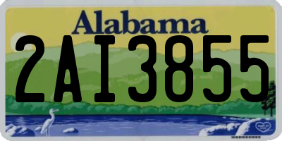 AL license plate 2AI3855