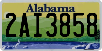 AL license plate 2AI3858