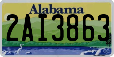 AL license plate 2AI3863