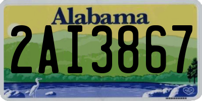 AL license plate 2AI3867