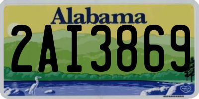 AL license plate 2AI3869