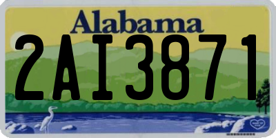 AL license plate 2AI3871