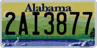 AL license plate 2AI3877