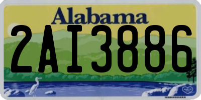 AL license plate 2AI3886