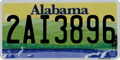 AL license plate 2AI3896