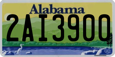 AL license plate 2AI3900