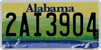 AL license plate 2AI3904