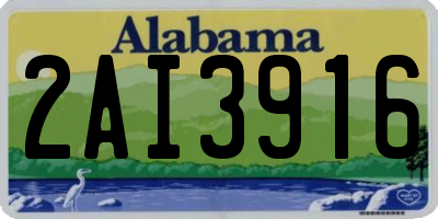 AL license plate 2AI3916