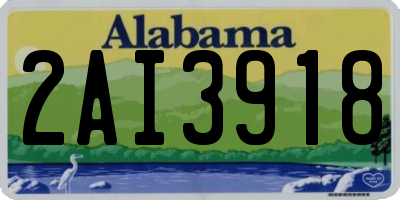 AL license plate 2AI3918