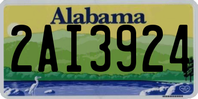 AL license plate 2AI3924
