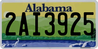 AL license plate 2AI3925