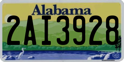 AL license plate 2AI3928