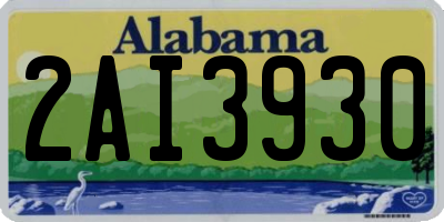 AL license plate 2AI3930
