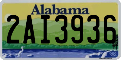 AL license plate 2AI3936