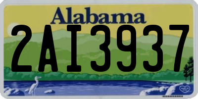 AL license plate 2AI3937
