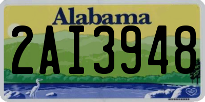 AL license plate 2AI3948