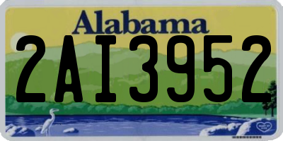 AL license plate 2AI3952